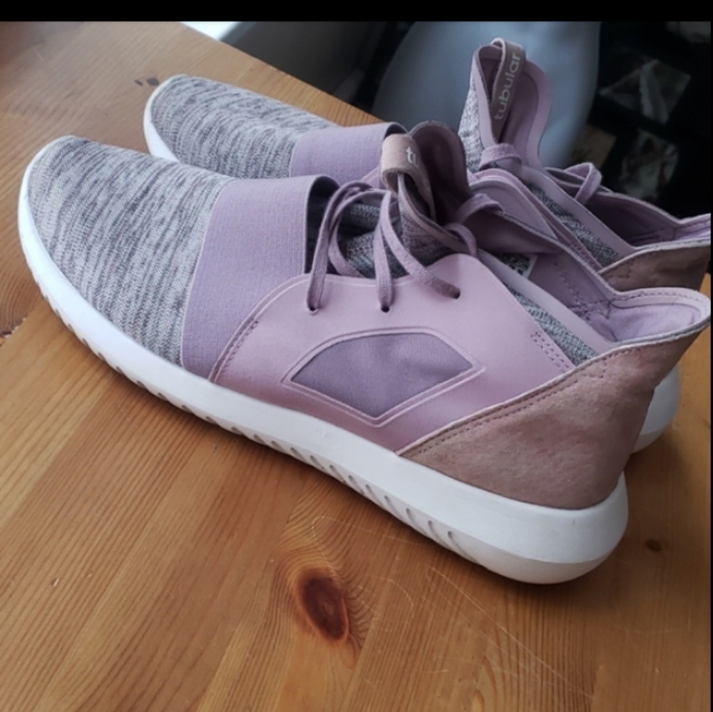 ADIDAS tubular purple sneakers tennis shoes - Picture 1 of 10